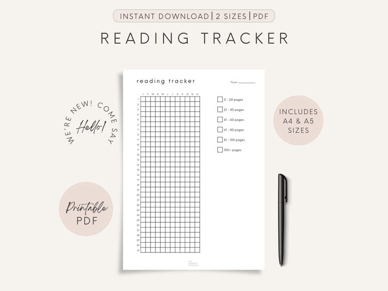 Reading Tracker Pack Reading Tracker Printable, Book Tracker, Reading Log, Yearly Reading ...