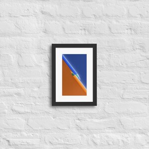 Rahmen „P“-Blau-Orange feindliche Bleistifte im Negativ.