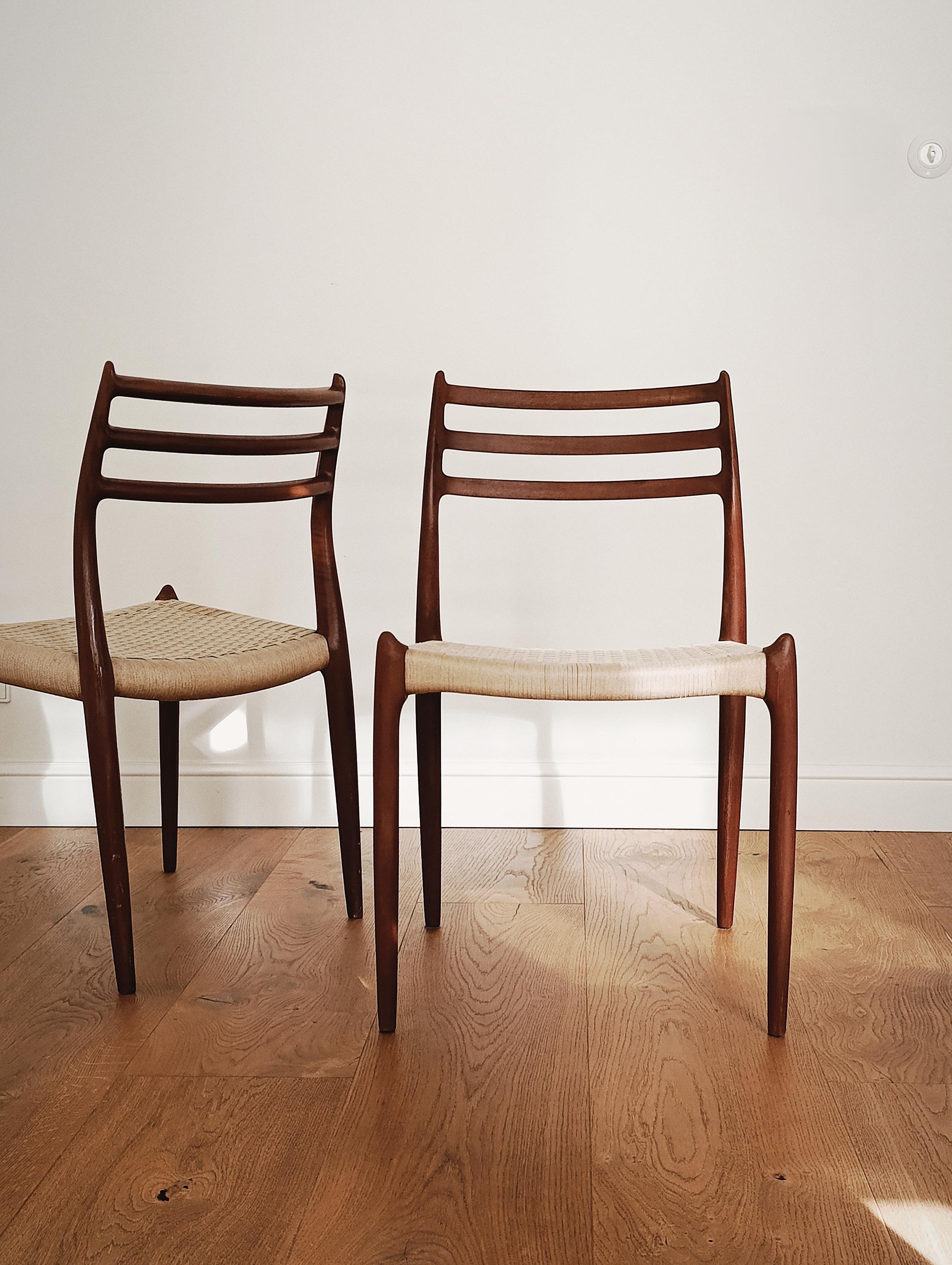Niels Otto Møller Teak Chair, Model 78, Danish Mid-century Modern