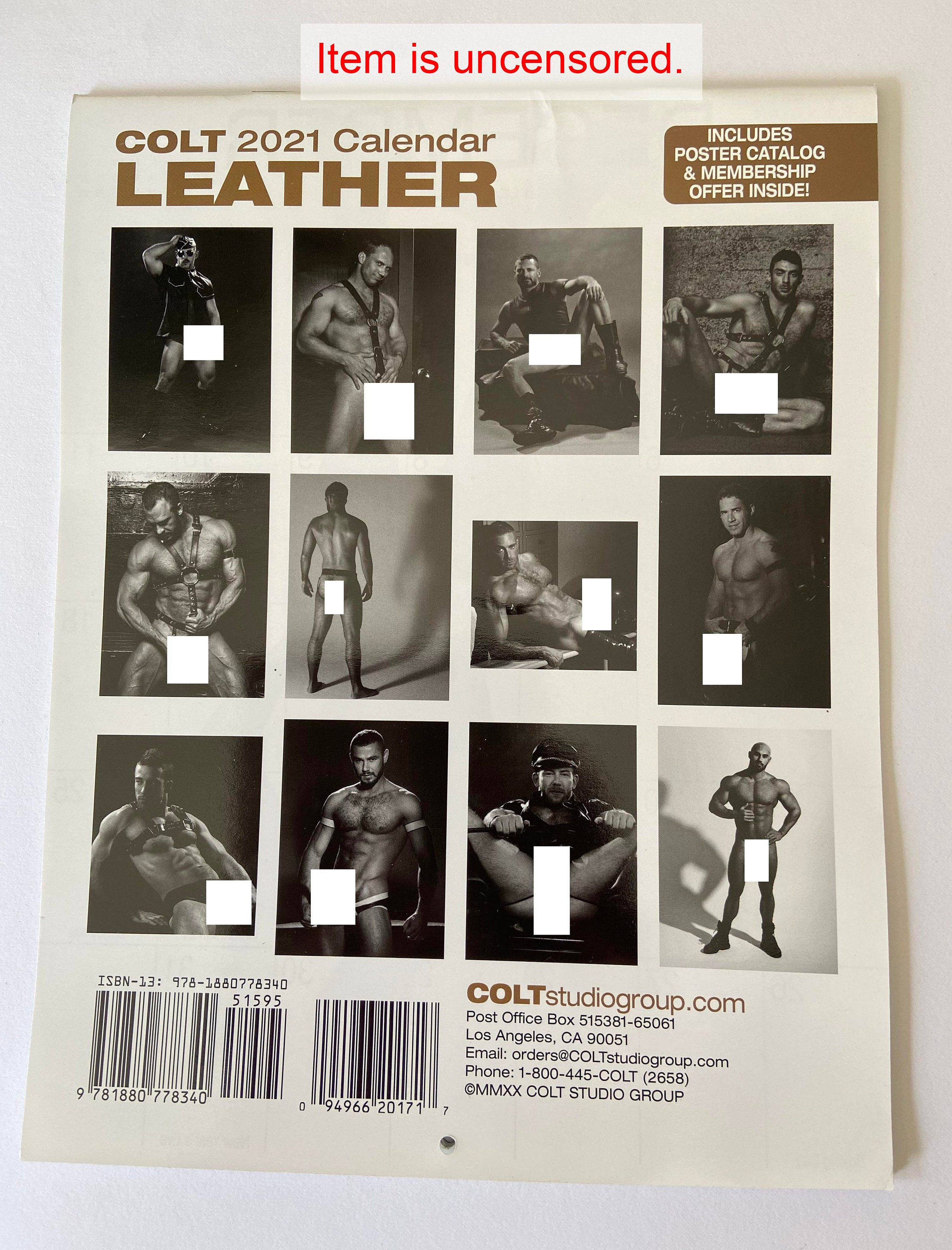 Colt Leather 2021 Calendar Etsy