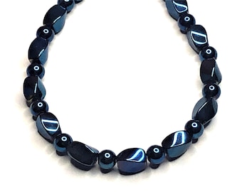 Blue Hematite High Strength Magnetic Necklace, Hematite Necklace, Magnetic Necklace, High Strength Clasp