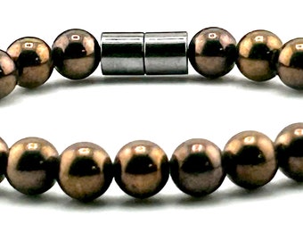 Copper Magnetic Bracelet, Magnetic Therapy Hematite Bracelet, Copper Hematite Bracelet, Arthritis bracelet