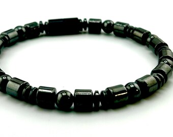 Magnet Therapy Bracelet, Heart Health and Circulation, Magnetic Bracelet, hematite Therapy bracelet, Gift for Man or Woman