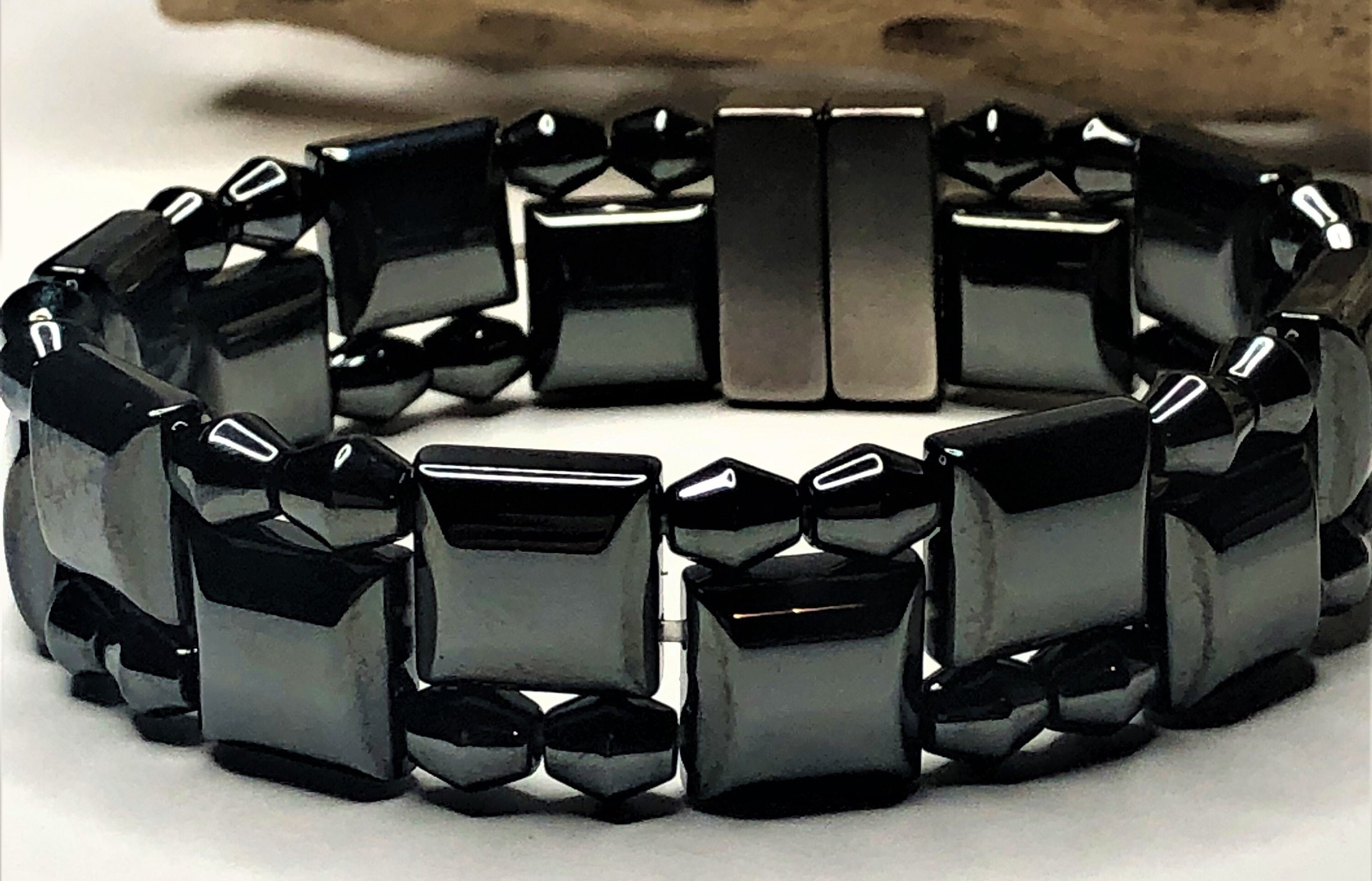 Black Triple Therapy Bracelet High Strength Triple Strand