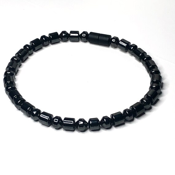 Magnetic Hematite Ankle Bracelet Black Magnetic Hematite Anklet Magnetic Ankle Bracelet Etsy Canada