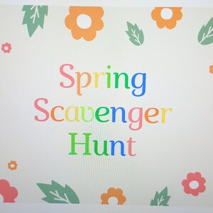 Printable Spring Outdoor Scavenger Hunt