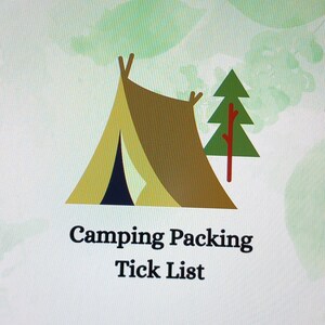 Camping Packing Tick List