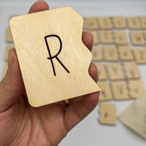 Wooden Alphabet Matching Game: Montessori Homeschool Learning