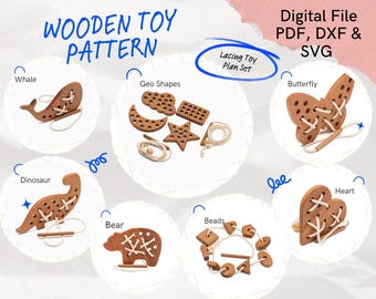 DIY Wooden Toy Plans, Wood Toy Patterns for CNC & Scroll Saw, Handmade Wooden Kids Toy, Woodworking Plans, Toy Making Templates Pdf,Svg,Dxf