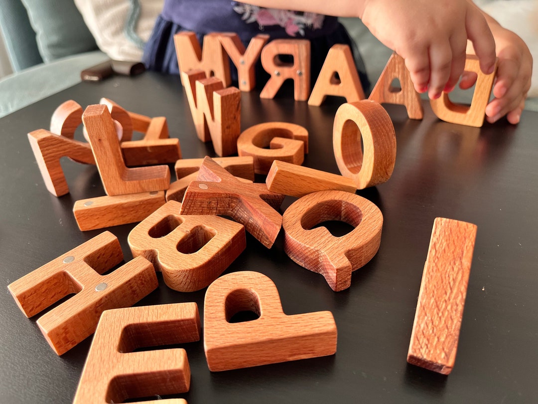 Wooden Letters Montessori Homeschool Waldorf Toys Educational