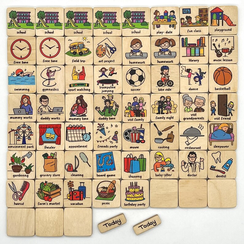 Personalized Kids Calendar, Magnetic Montessori Weekly Schedule for ...