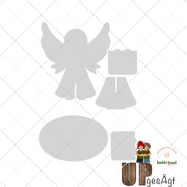 Light Angel Angel Tealight Holder Wooden Christmas Market Light Up Laser File svg Angel