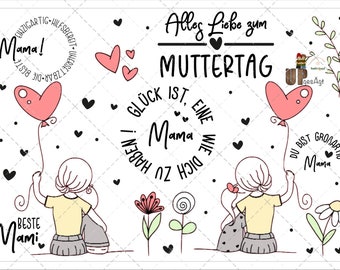 Happy Mother's Day Mama Mami file laser file plotter SVG PNG pellicola per acquascivoli inclusa licenza commerciale