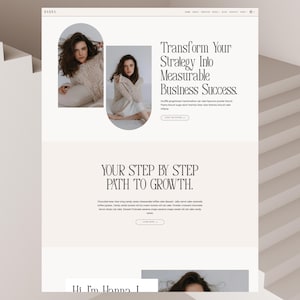 Business WordPress Template-Minimal Coach Website-Feminine WordPress Theme-Kadence Child Theme-Agency Website
