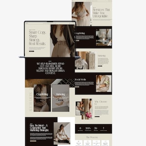 WordPress Business Website Template-Minimal Portfolio WordPress Theme for Copywriters & Marketing Agencies Responsive Design