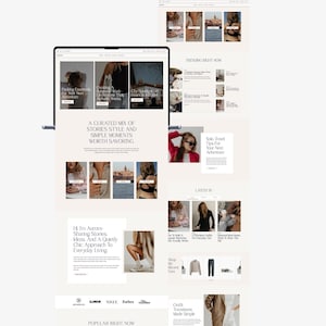 Thème WordPress minimal pour les blogueuses - Modèle de site Web rose féminin - Style de vie, site Web de blog de voyage - Conception adaptative au thème Kadence