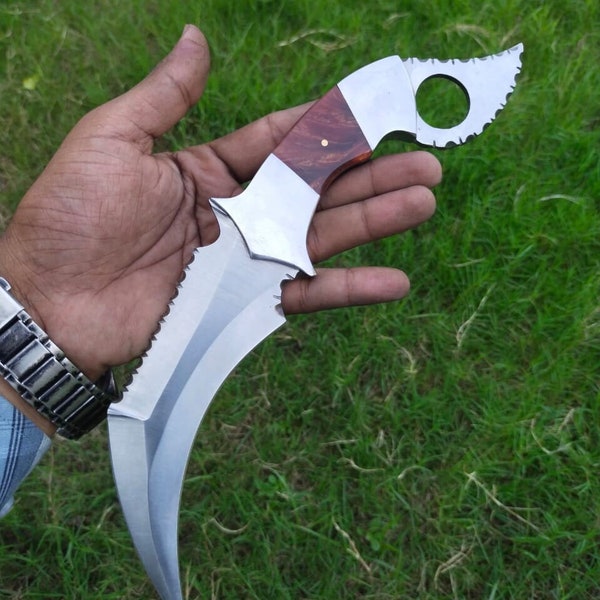 THE TACTICAL IMPACT || Karambit Knife || Custom Hand Forged || Damascus Steel || Everyday Carry || Survival Karambit || Gift For Him