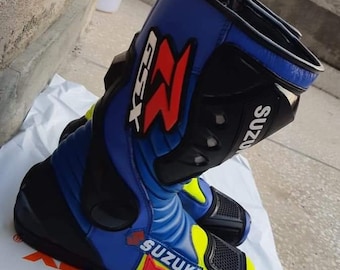 Suzuki GSXR Brand New Motorbike Shoe Motorcycle Boots Genuine Leather Motorbike Racing Shoe/Every Color,Every Design,We Accept Custom Orders
