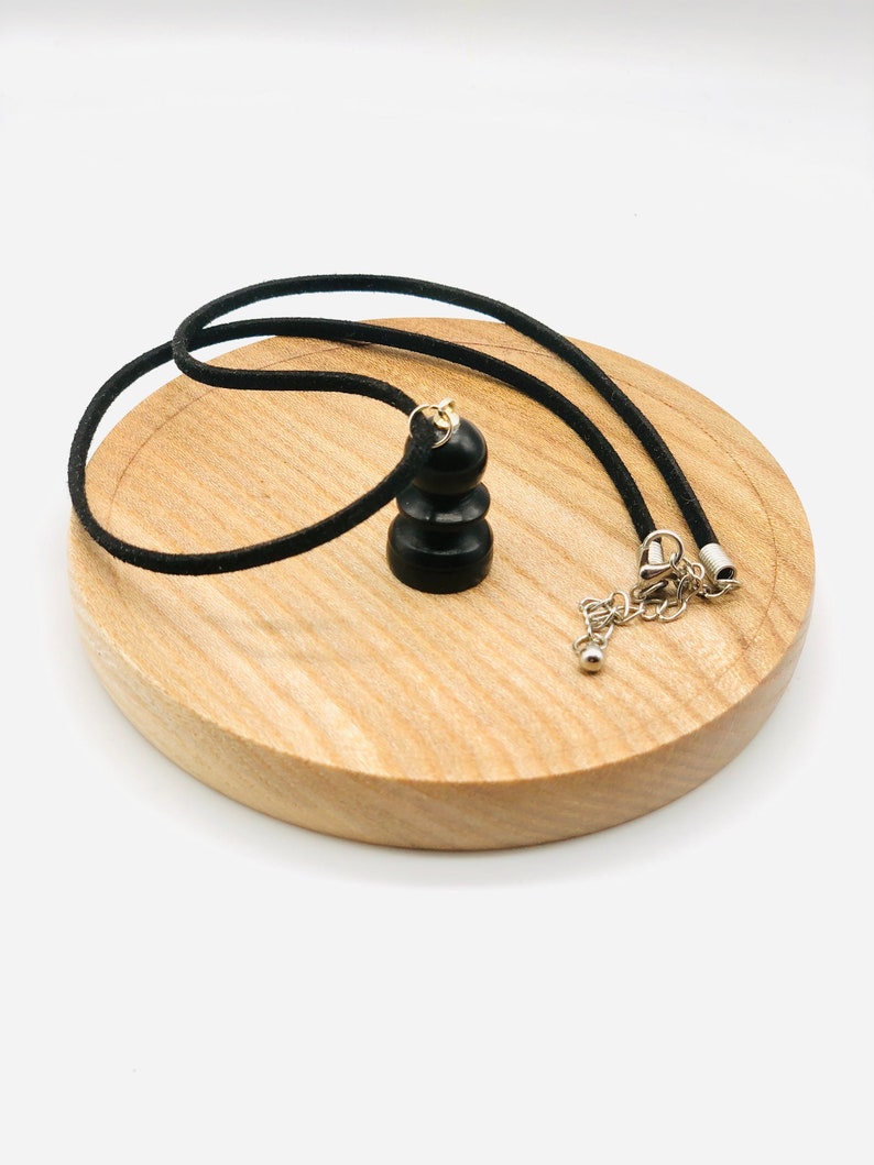 Pawn Pendant Necklace in Exotic Grenadilla Wood / Chess Lover Pendant ...