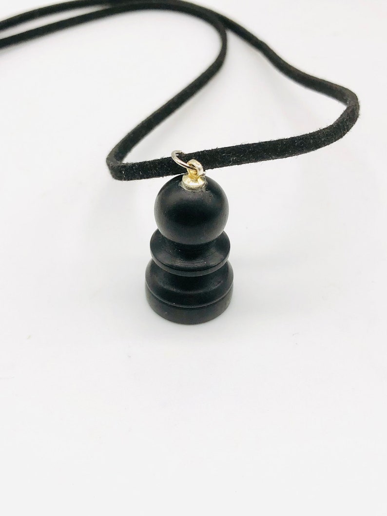 Pawn Pendant Necklace in Exotic Grenadilla Wood / Chess Lover Pendant ...