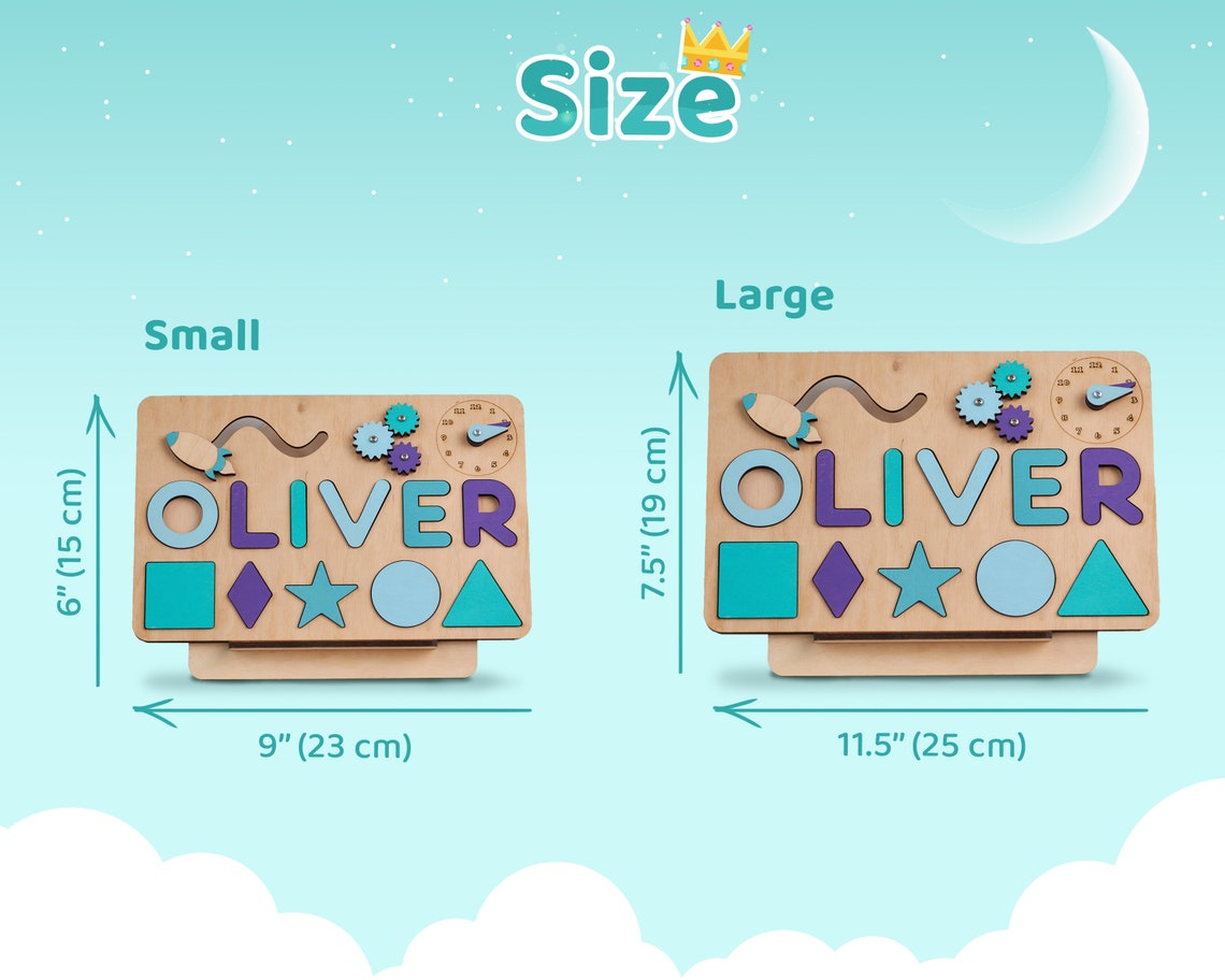 Personalized Name Puzzle Busy Board 1 Year Old Boy Gift Etsy