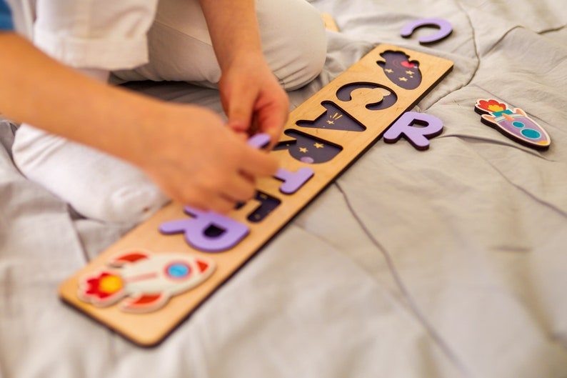 Name Puzzle Toddler Baby Boy Name Puzzle Christmas Gift for Etsy