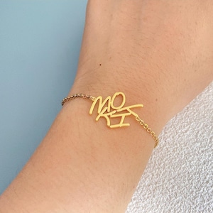 Benutzerdefinierte Initial Armband, Brief Armband, Familien Armband, Freundschaft Armband, personalisierte Minimalist Armband, Geschenk für sie