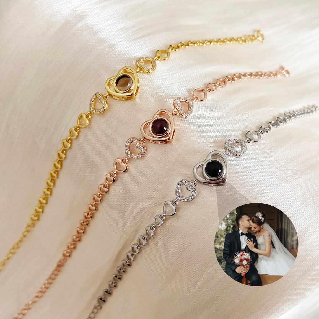 Photo Projection Bracelet, Personalized Photo Bracelet, Memorial Gift, Birthday Wedding Friend