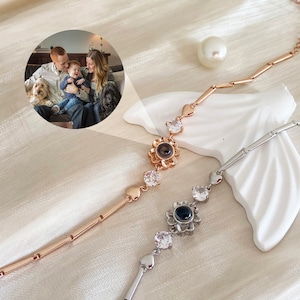 Personalized Photo Bracelet, Photo Projection Bracelet, Picture Inside Bracelet, Memorial Gift, Christmas Gift, Trendy Best Friend Gift