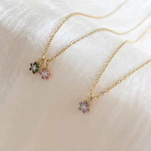 Minimalist Family Birthstone Necklace, Birthstone Jewelry, Dainty Birthday Gift for Her, Personalized Gifts for Mom, Christmas Gift
