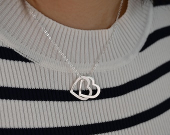 Collar de corazones con nombre personalizado, collar familiar personalizado con varios nombres, collar con nombre para mamá, colgante de corazón, regalo de Navidad para mamá