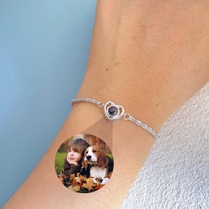 Heart Projection Picture Bracelet, Memorial Photo Bracelet, Picture Inside Bracelet, Birthday Wedding Friend Gift, Anniversary Gift