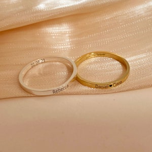 Personalized Name Ring, Stackable Name Ring, Tiny Name Ring, Dainty Name Ring, Custom Ring, Minimalist Ring, Gift For Her