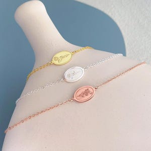 Personalized Birth Flower Bracelet, Birth Month Bracelet, Floral Jewelry, Christmas Gifts for Sister, Meaningful Gift, Mothers Day Gifts