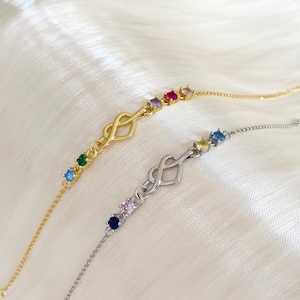 Family Birthstone Bracelet, Multiple Birthstone Bracelet, Mother&#39;s Day Gift, Birthday Gift, New Mom Gift, Unique Gifts for Her