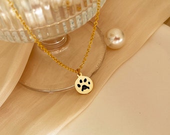 Paw Print Necklace, Pet Paw Print Necklace, Pet Memorial Jewelry, Custom Pet Necklace, Dog Paw Necklace, Cat Paw Necklace, Pet Lover Gift