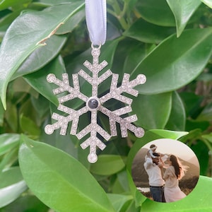 Custom Projection Photo Ornament, Christmas Photo Ornament, Memorial Picture Ornament, Family Remembrance Decoration, Xmas Keepsake