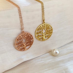 Benutzerdefinierte Familienname Halskette, personalisierte Namenskette, mehrere Namen Halskette, Disc Halskette, Geschenk für Familie, Weihnachtsgeschenk