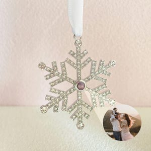Custom Projection Photo Ornament, Christmas Photo Ornament, Memorial Picture Ornament, Christmas Tree Ornament, Unique Ornament