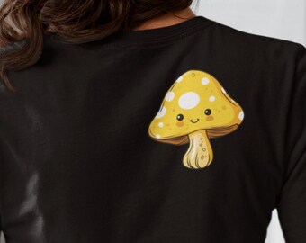 Camiseta con hongo amarillo sonriente: regalo para los amantes de la naturaleza