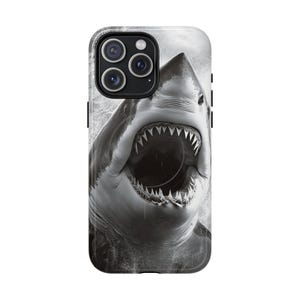 Magnet iphone case, Big Scary Great White Shark Jaws Attack, Perfect Gift for Shark Lovers, Jaws Lovers, Shark Gift, Shark Decor, Jaws Art,