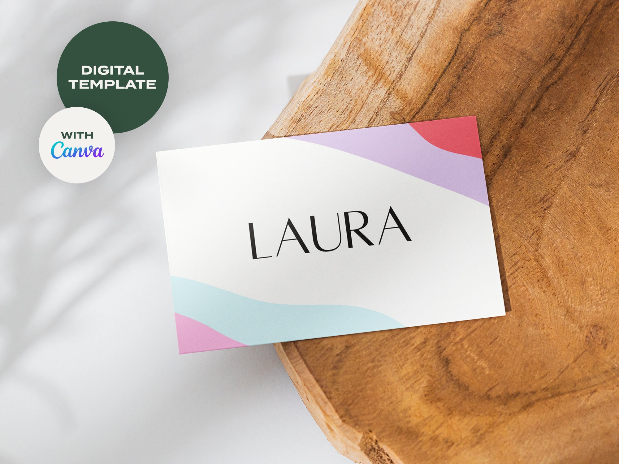 Place Card Template - Etsy