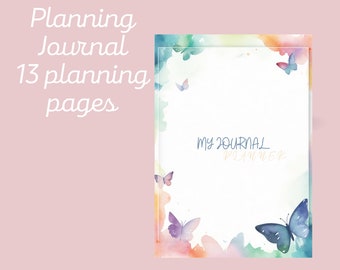 Journal imprimable, Jurnalling Community, Planner Addict, téléchargement instantané, ornements floraux, Haute qualité, Planification quotidienne, hebdomadaire, mensuelle