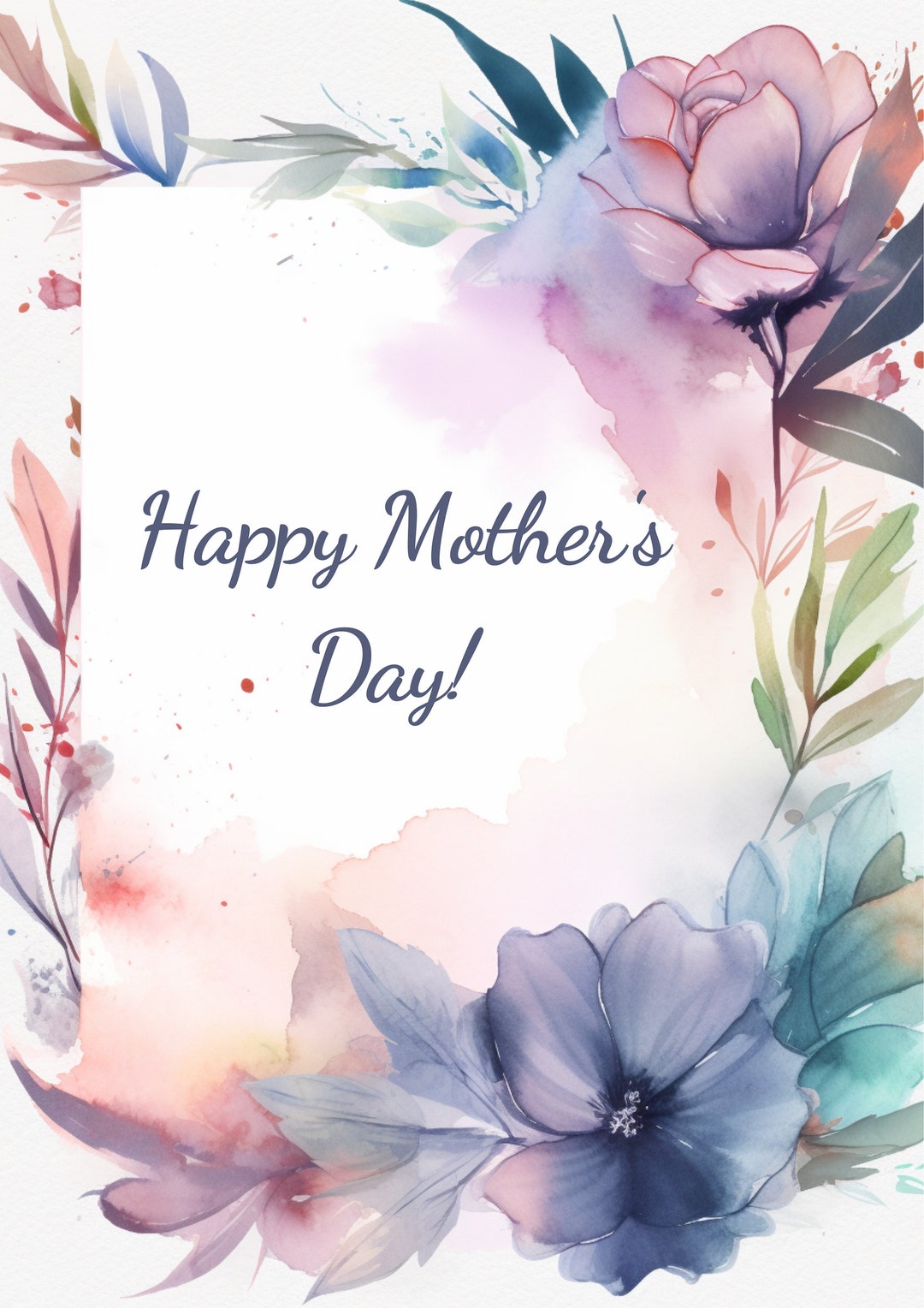Happy Mother's Day Printable Card, Mother's Day Decor, Mother's Day ...