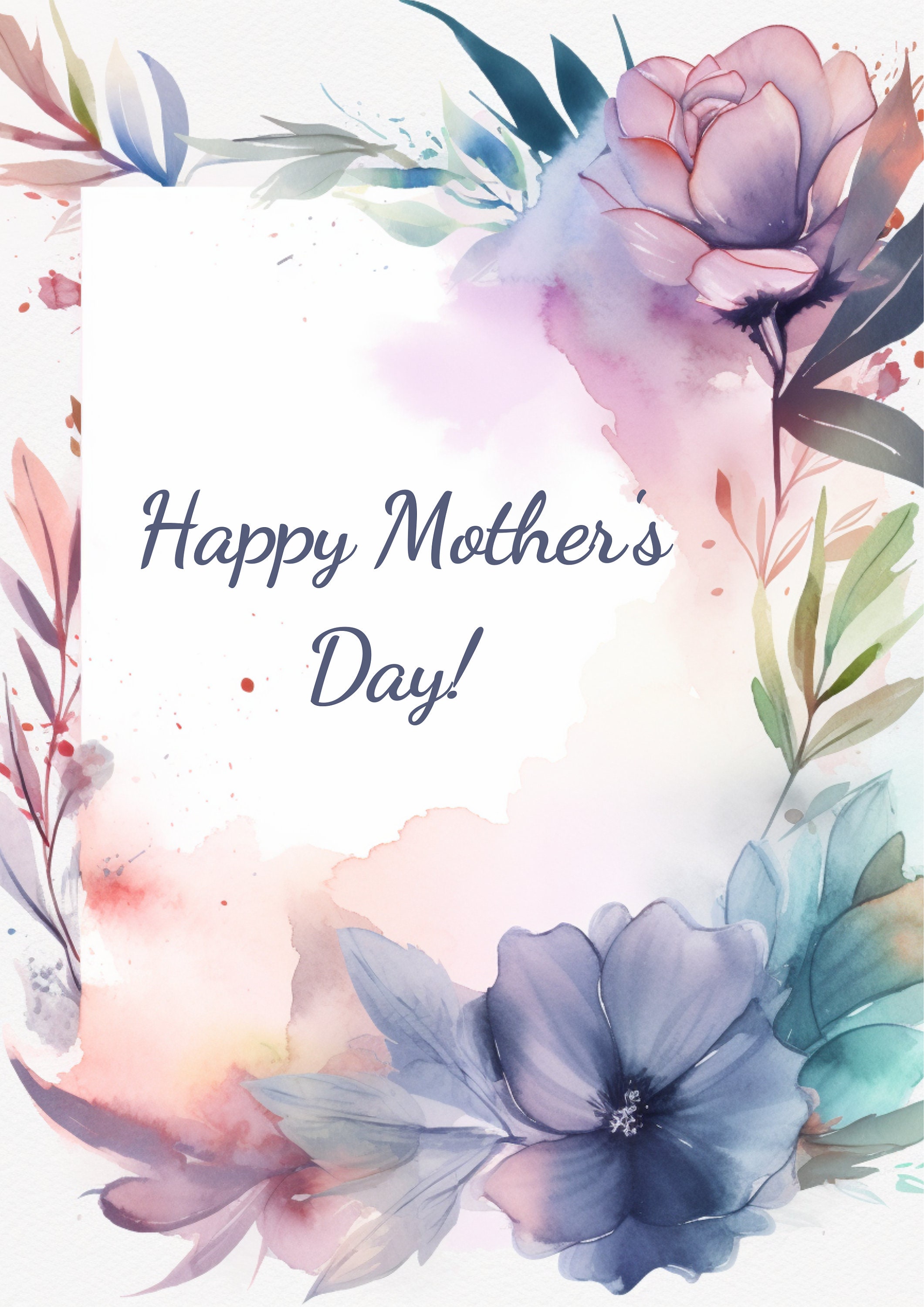 Happy Mother's Day Printable Card, Mother's Day Decor, Mother's Day ...
