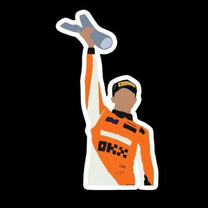 Lando Norris Singapore GP Win Sticker: Formula 1 Racing, McLaren Fan