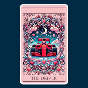 Charles Leclerc #16 Ferrari Tarot Karte Der Fahrer Aufkleber | Wasserdichter glänzender F1-Aufkleber für Laptops, Wasserflaschen