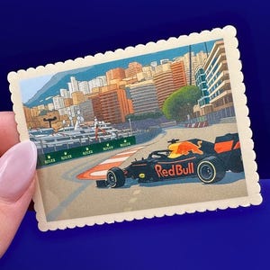 Monaco Grand Prix Max Verstappen Red Bull F1 Sticker 2&quot; Formula 1 Car Scene