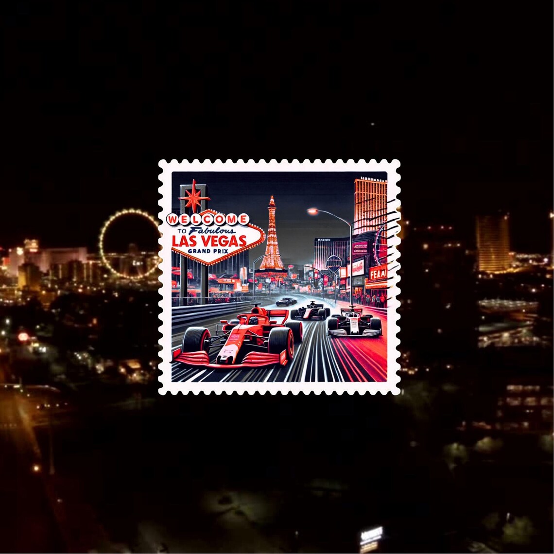 Las Vegas Grand Prix Sticker | 2-inch Glossy F1 Racing Vinyl Decal 2024 ...
