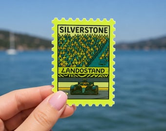 Pegatina Landostand Silverstone 2025 • Victoria en la tribuna • Sello coleccionable de automovilismo británico
